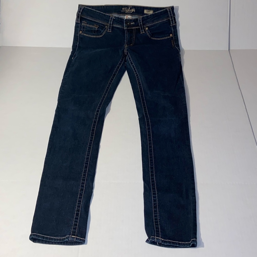 Silver Aiko Skinny Women’s Size W 28 L 31 Denim Blue Jeans